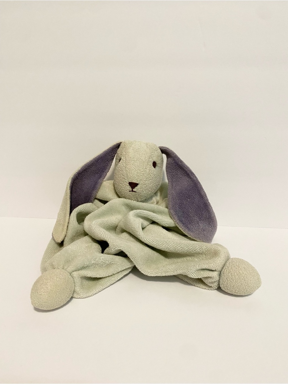 Peppa Babylonia Purple Ear Bunny Rabbit Lovey Terry Cloth Baby Security Blanket